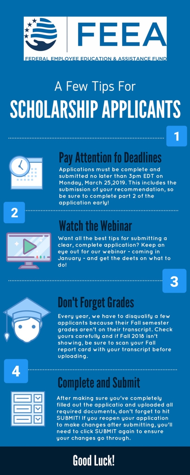 2019 FEEA Scholarship Infographic Federal Employee Education