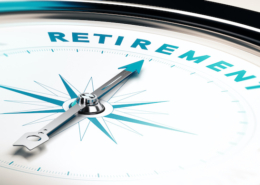 a compass points toward the word "Retirement"