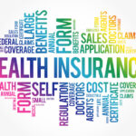 Health Insurance word cloud collage, healthcare concept background