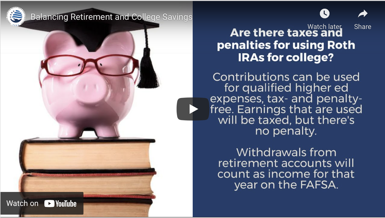 Featured Image for post: Video: Balancing Saving for Retirement and College