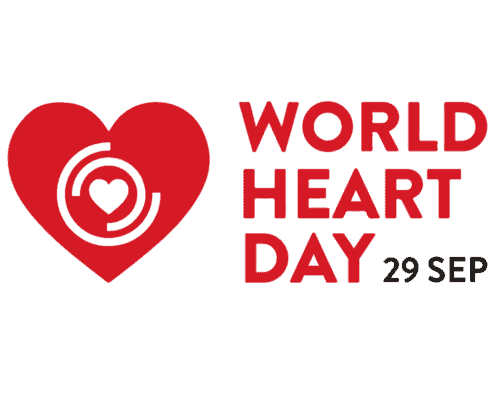 World Heart Day Logo with a red heart icon