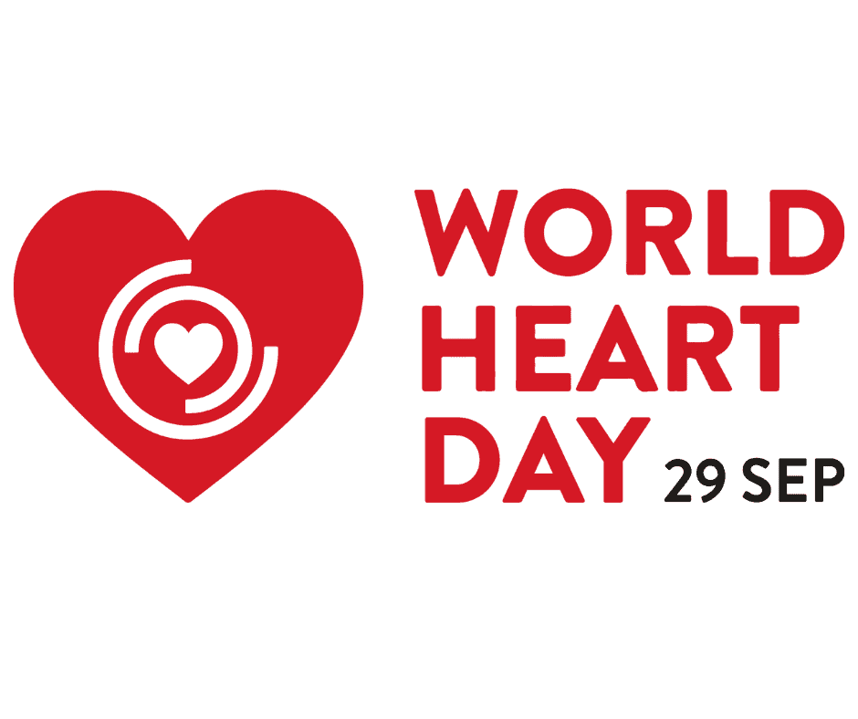World Heart Day Logo with a red heart icon