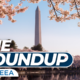 The Roundup logo is featured with a picture of the Washington Monument surrounded by blossoming cherry trees.