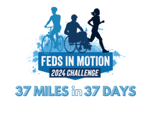 Feds in Motion Challenge logo along with the words: 37 miles in 37 days